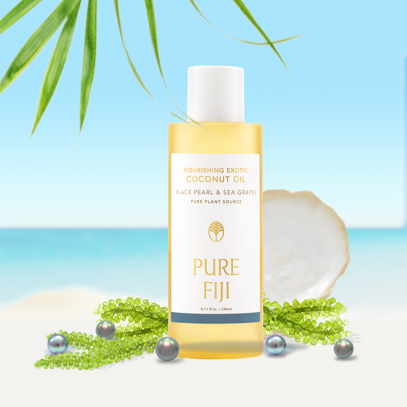 Pure Fiji Exotic Bath & Body Oil 240ml BLACK PEARL