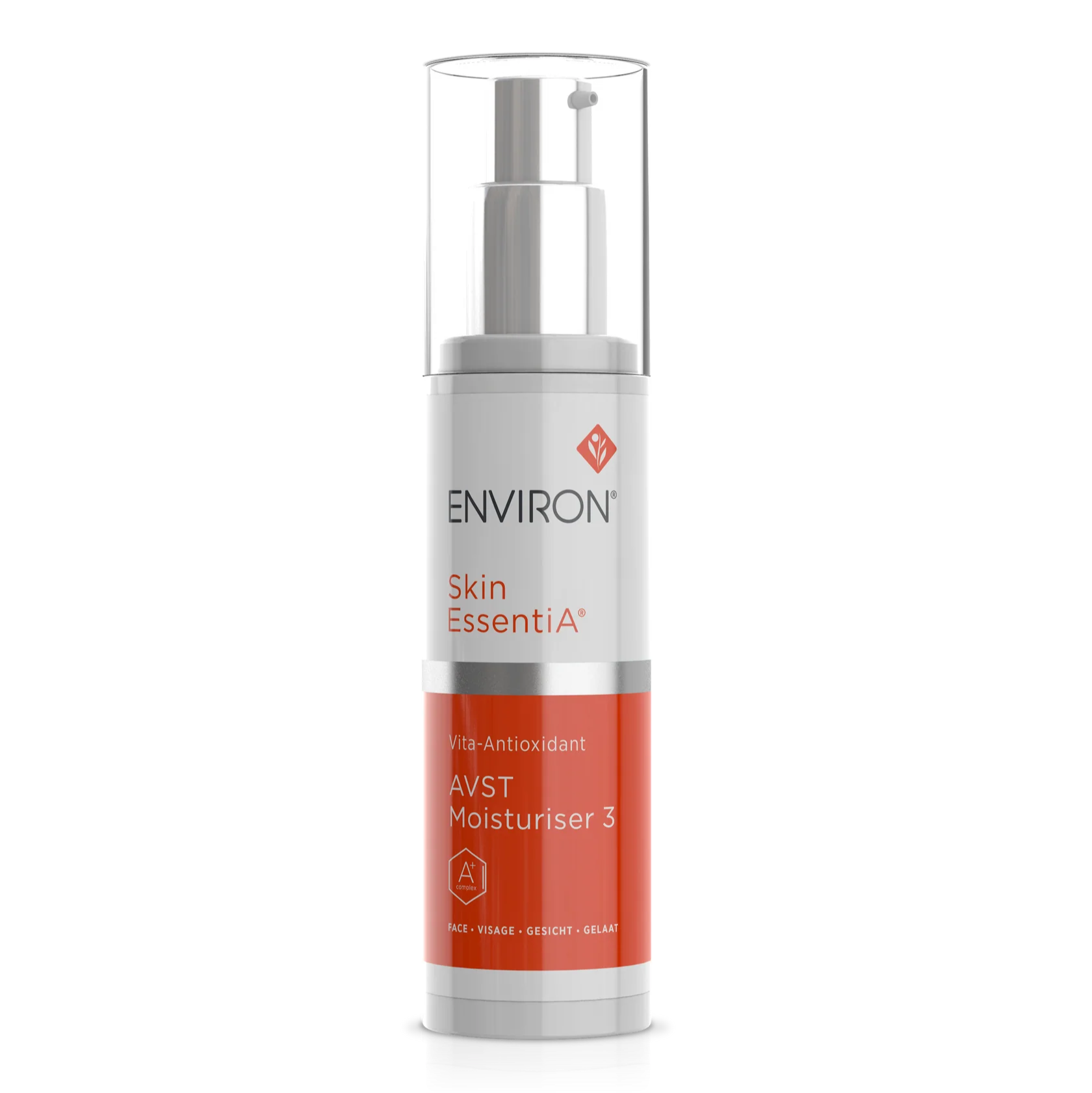 Environ skincare bottle on a white background